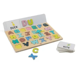 Alfabeto magnético con tarjetas para aprender a escribir