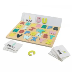 Alfabeto magnético con tarjetas para aprender a escribir