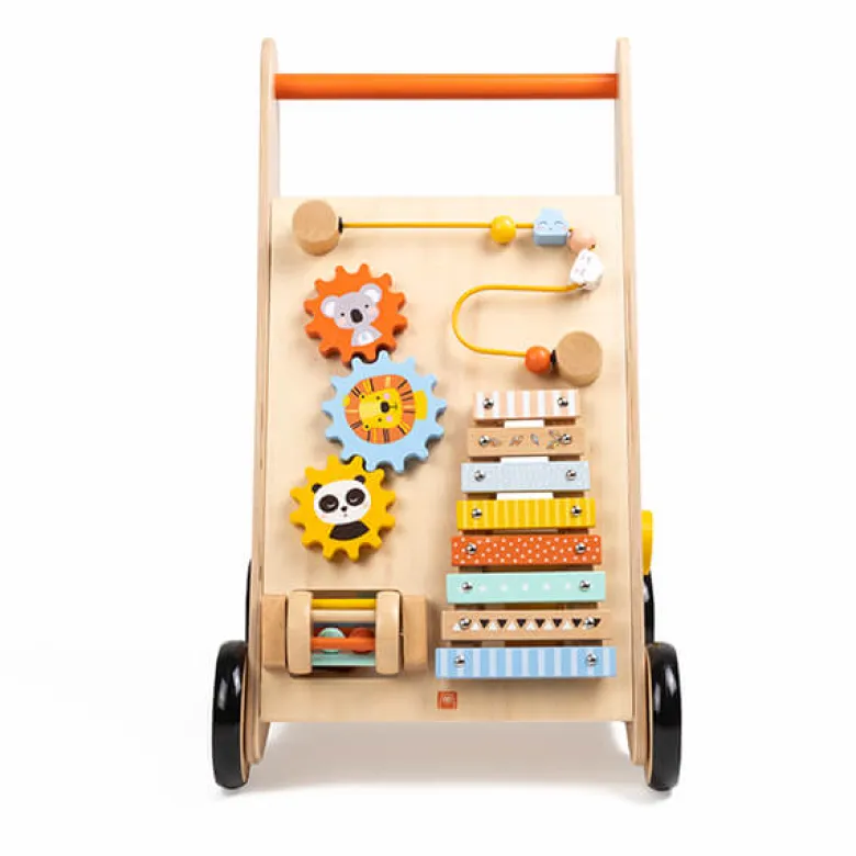 Andador de madera con 6 actividades Wild
