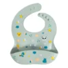 Baberos de silicona para bebés con bolsillos – 2 unidades