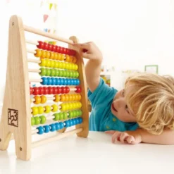 Ábaco con cuentas de colores