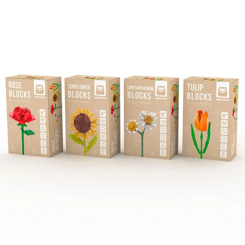 Bloques de construcción flores clásicas – tulipa de 62 piezas