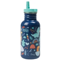 Botella de agua personalizable para niños con diseño de dinosaurios