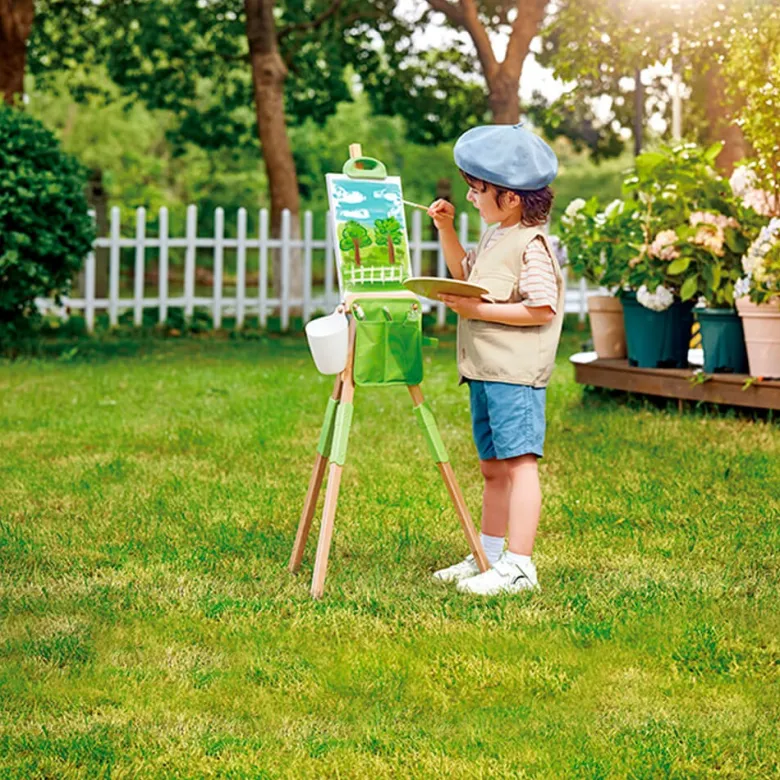 Caballete portátil de madera para exteriores e interiores