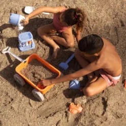 Carretilla de juguete con 7 accesorios para playa, arena y agua