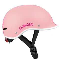 Casco ajustable de policarbonato con luz led Rosa pastel - Tallla XS/S (47-51cm)