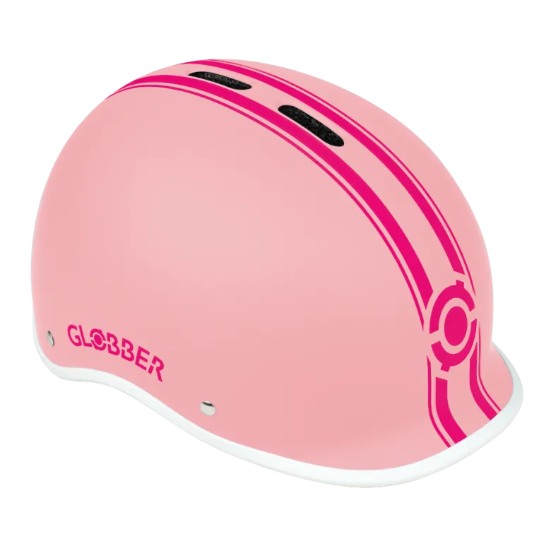 Casco ajustable de policarbonato con luz led Rosa pastel - Tallla XS/S (47-51cm)