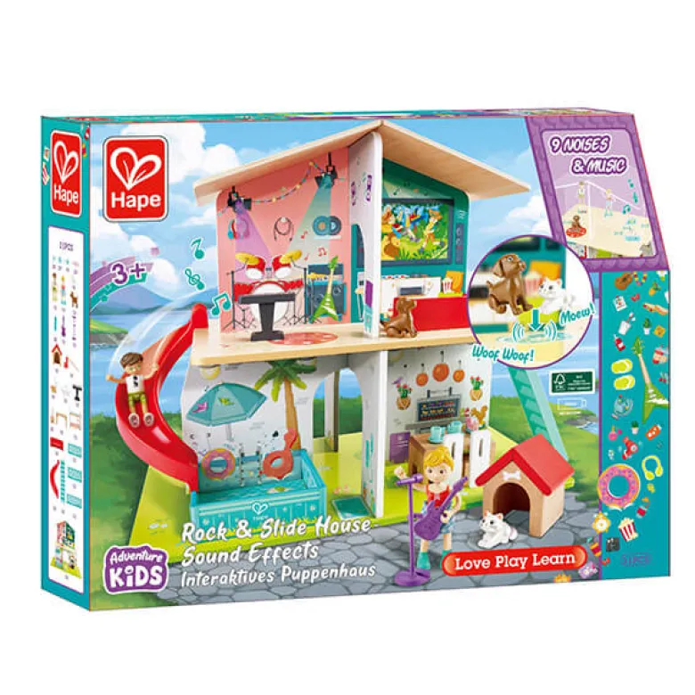 Casita de muñecos con efectos de sonido Rock and Slide