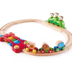 Circuito de tren música y monos