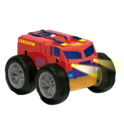 Coche con radiocontrol reversible Rescue Racer rojo y amarillo
