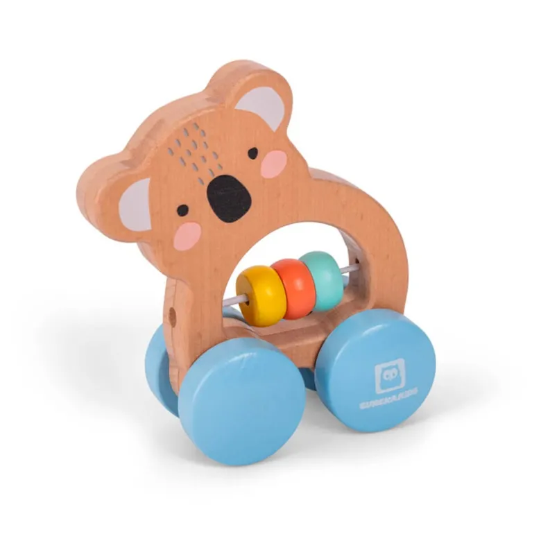 Coche de madera con cuentas - Koala