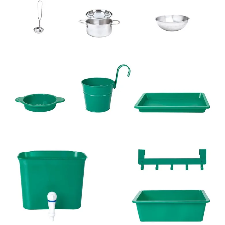 Cocina para exteriores con depósito y fregadero