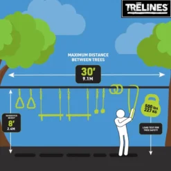 Columpio Ninja Combo de 15 metros - Trelines