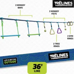 Columpio Ninja Combo de 15 metros - Trelines