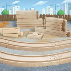 Conjunto de vías para ampliar circuitos de tren – 24 piezas