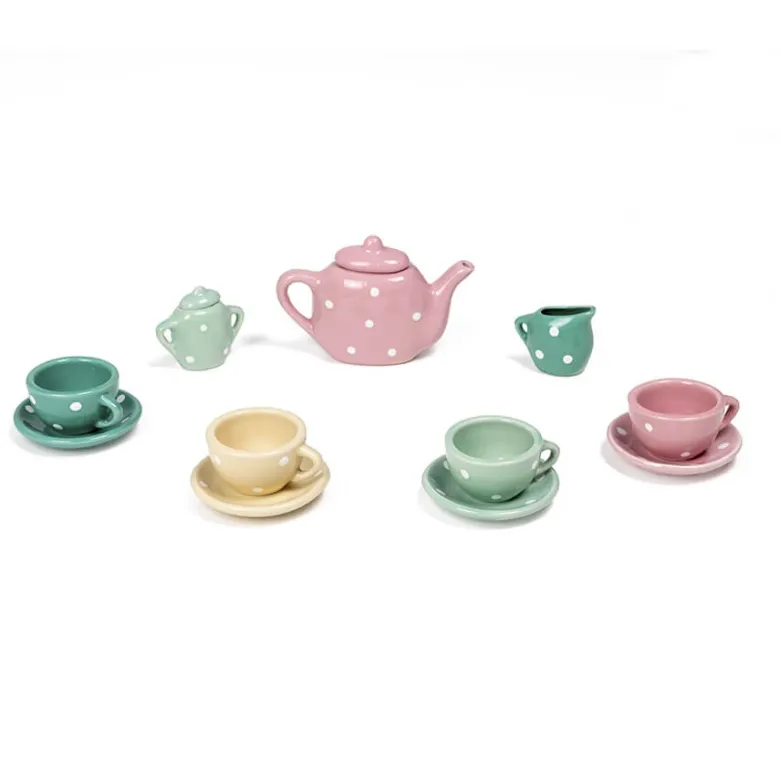 Conjunto 13 piezas de cerámica para jugar a tomar el té