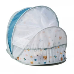 Cuna de viaje plegable con mosquitera y 3 muñecos – Cucú Travel Bed