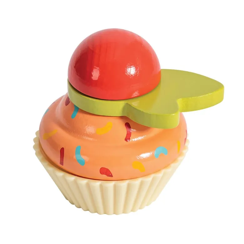 Cupcakes de madera para jugar a construir y crear