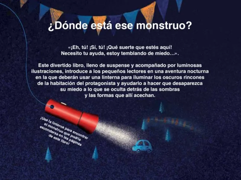 Dónde está ese monstruo? Libro interactivo con linterna