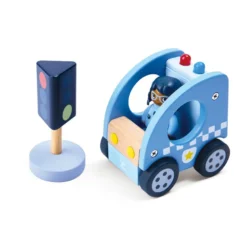 El coche de policía con sirena - Colección Hapeland
