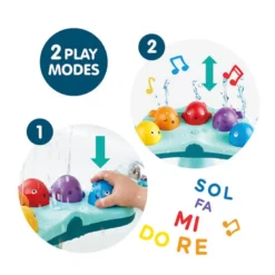 Fuente musical con ballenas para el baño