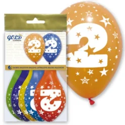 6 globos número 2