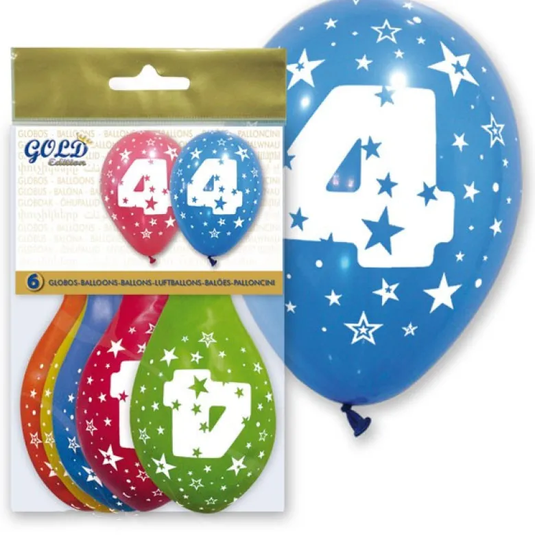 6 globos número 4