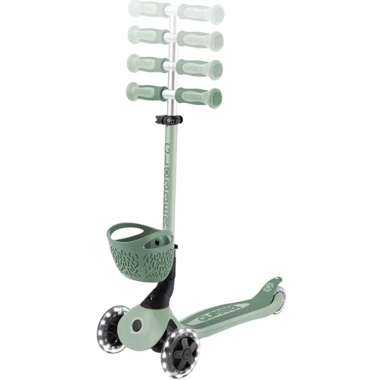 Go Up Baby Lights 360 – Patinete Evolutivo con Luces (Sage/Oliva)