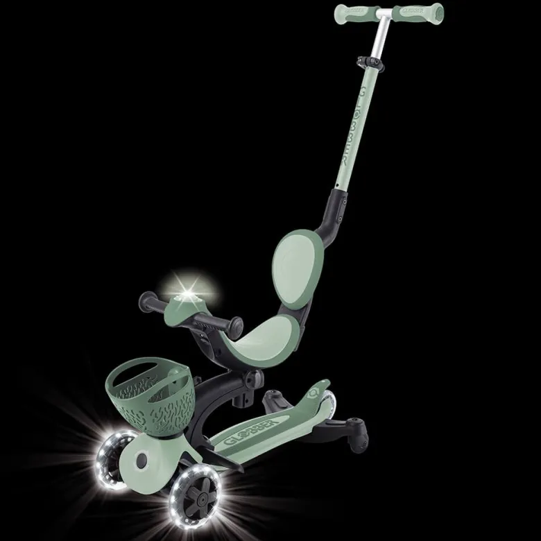 Go Up Baby Lights 360 – Patinete Evolutivo con Luces (Sage/Oliva)