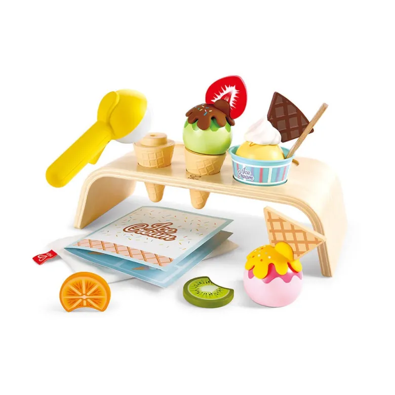 Helados de madera para jugar a construir y crear