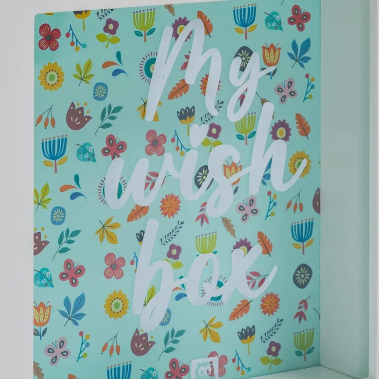 Hucha infantil transparente con estampado de flores – My Wish Box
