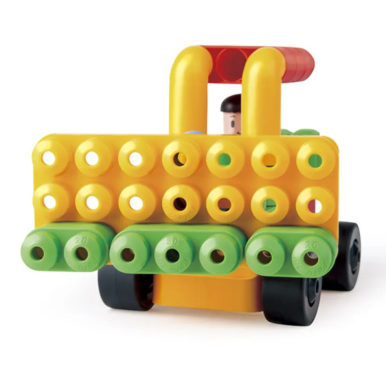 Juego construcción vehículos de zoo