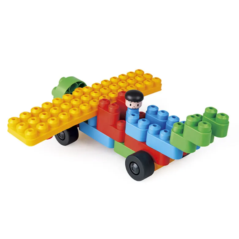 Juego construcción vehículos de zoo