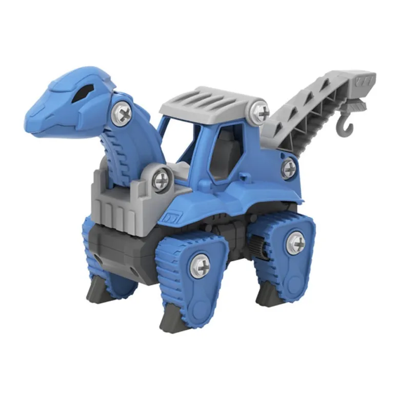 Juego de construcción camión grúa dinosaurio – Blue Dino