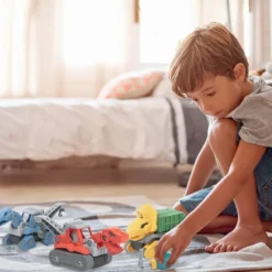 Juego de construcción camión volquete dinosaurio – Green Dino