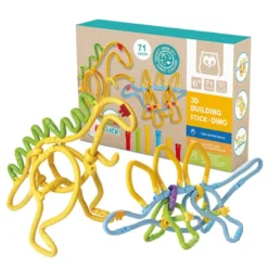 Juego de construcción 3D con piezas blandas dinosaurios – 71 piezas