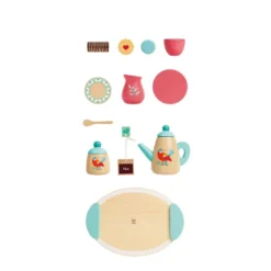 Juego de té de madera