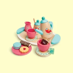 Juego de té de madera