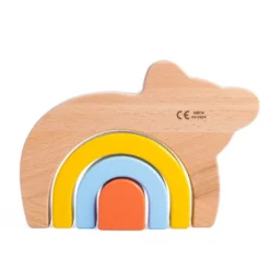 Juguete arcoíris de madera Montessori - Koala