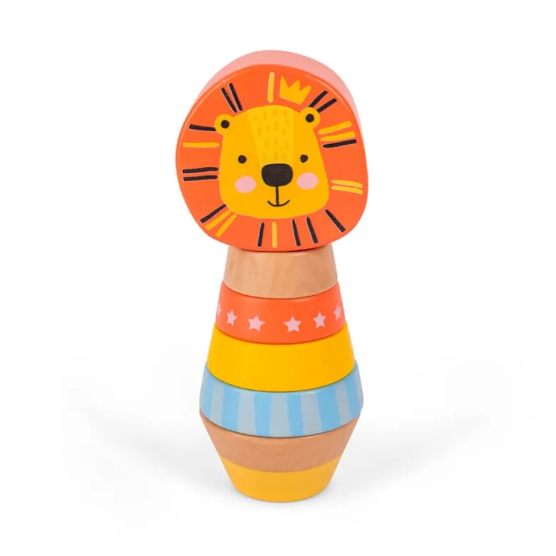 Juguete encajable de madera - León