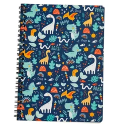 Libreta A5 pautada con diseño de dinosaurios