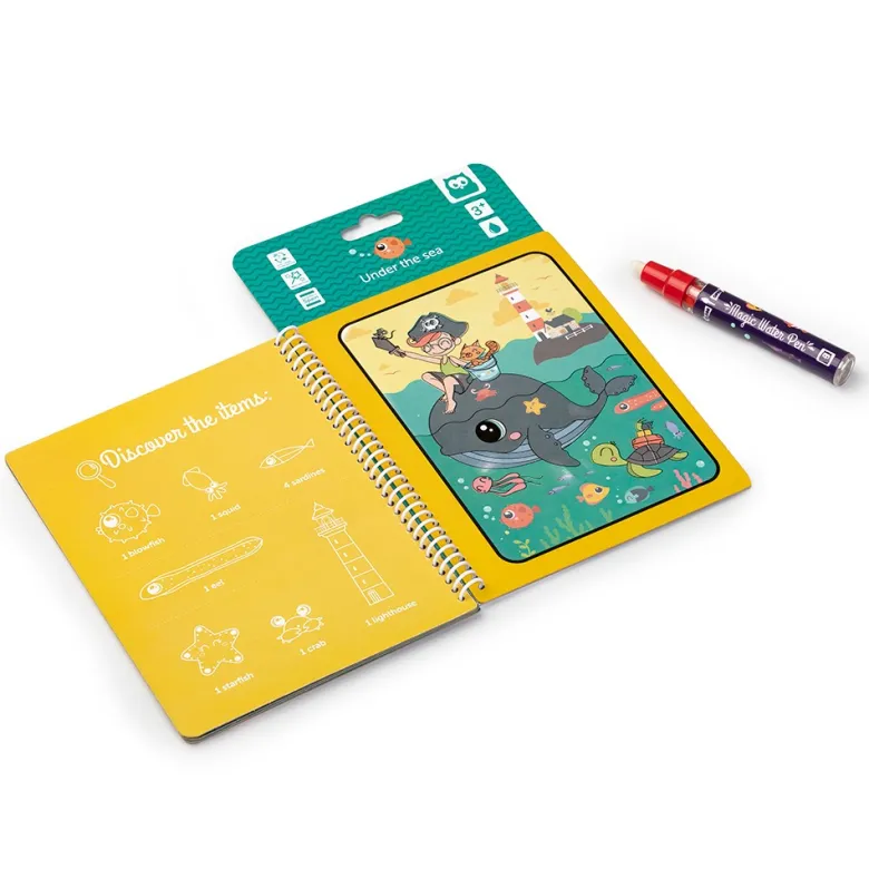 Libro para pintar con agua - Magic Water Bajo el Mar