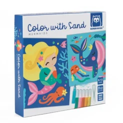 Láminas para pintar con arena de colores – Sirenas