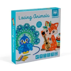 Láminas para trazar con hilos de colores – Lacing Animals
