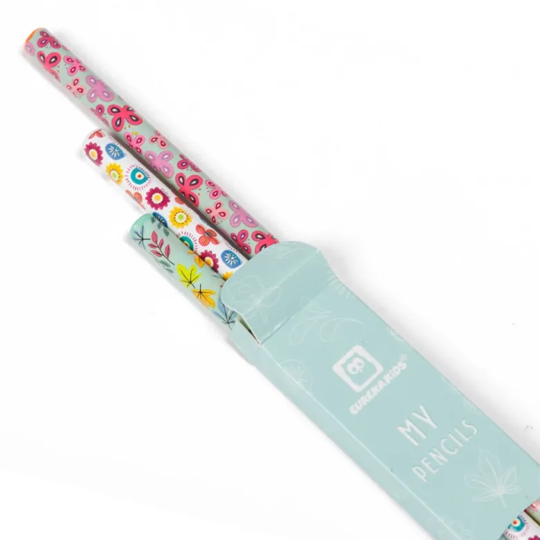 Lápices de madera con diseño de flores – My Pencils
