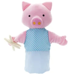 Marioneta cerdito azul