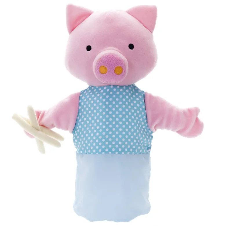 Marioneta cerdito azul