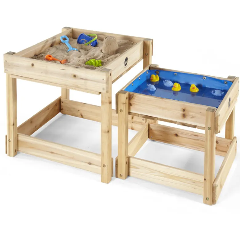 Mesas nido madera multiusos agua y arena