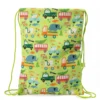 Mochila de cuerdas y mochila saco infantil con estampado de coches