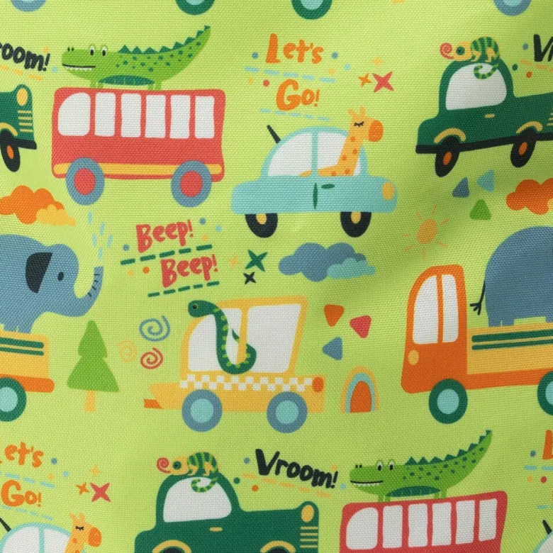 Mochila de cuerdas y mochila saco infantil con estampado de coches
